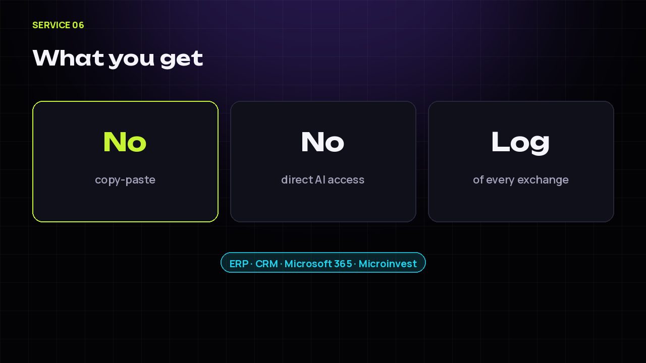 Service 06: platform integration